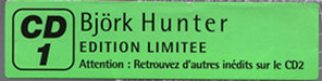 Sticker - Hunter - Björk - CD - Barclay - 567199-2 (France)
