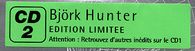 Sticker - Hunter - Björk - CD - Barclay - 567201-2 (France)