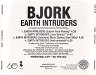 Back cover - Earth intruders - Bjrk - CD - Elektra - prcd-241148 (US)