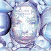 Front cover (blue version) - Hyperballad - Björk - CD - One Little Indian - 192 tp 7 cdl (UK)