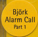 Front cover sticker - Alarm call - Bjrk - CD - One Little Indian - 232 tp 7 cd (UK)
