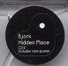 Sticker - Hidden place - Björk - CD - One Little Indian - 332 tp 7 cdl (UK)